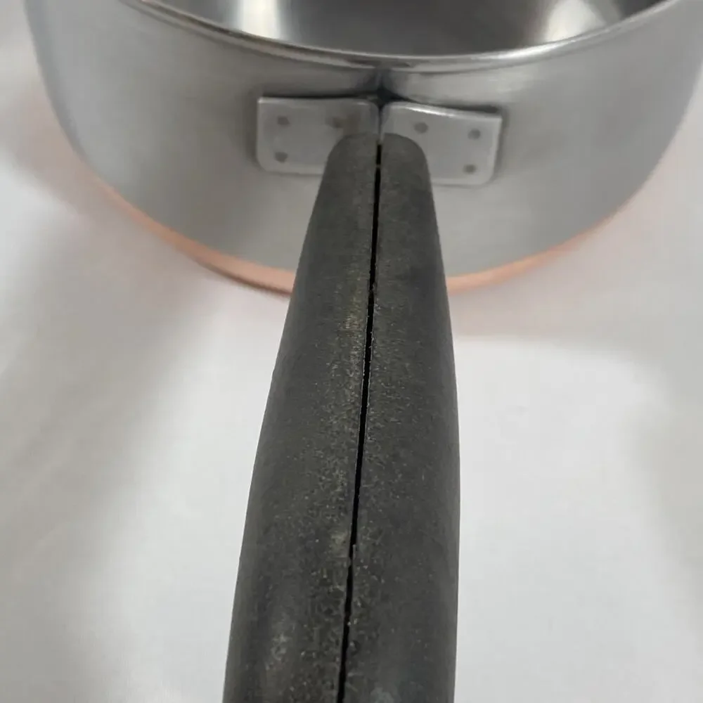 Revere Ware 1 Qt Quart Copper Bottom Sauce Pan Boiler Insert Lid Stainless Steel